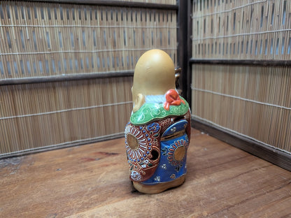 Authentic Japanese Kutani Ware Fukurokuju Lucky God Porcelain Statue
