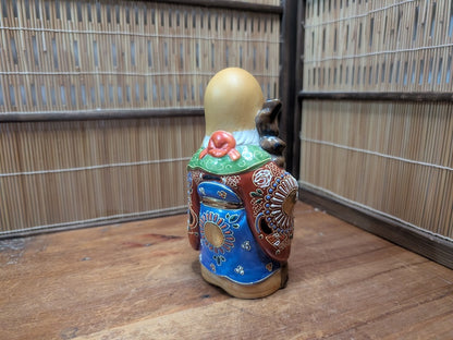 Authentic Japanese Kutani Ware Fukurokuju Lucky God Porcelain Statue