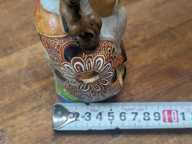 Japanese Kutani Fukurokuju God of Wisdom Longevity Shichifukujin Figurine Art