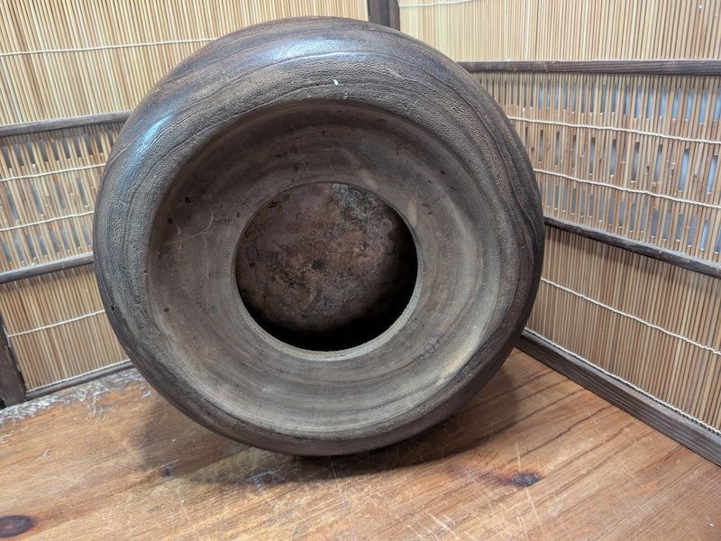 Vintage Japanese Hibachi Brazier Makie Lacquered Wood Tea Ceremony