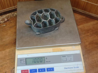 Vintage Japanese Ikebana Turtle Flower Holder 1980s | Pewter Namari