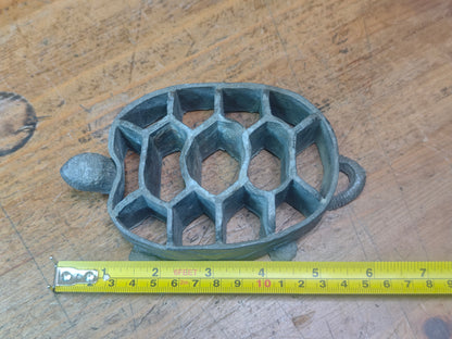 Vintage Japanese Ikebana Turtle Flower Holder 1980s | Pewter Namari