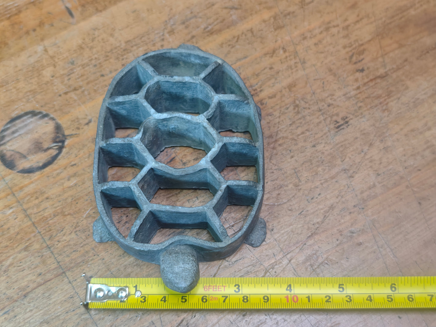 Vintage Japanese Ikebana Turtle Flower Holder 1980s | Pewter Namari