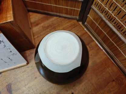 Vintage Japanese Irabo Yaki Chaire Matcha Tea Caddy with Kiribako Box