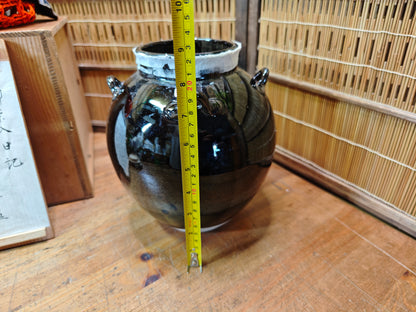 Vintage Japanese Irabo Yaki Chaire Matcha Tea Caddy with Kiribako Box