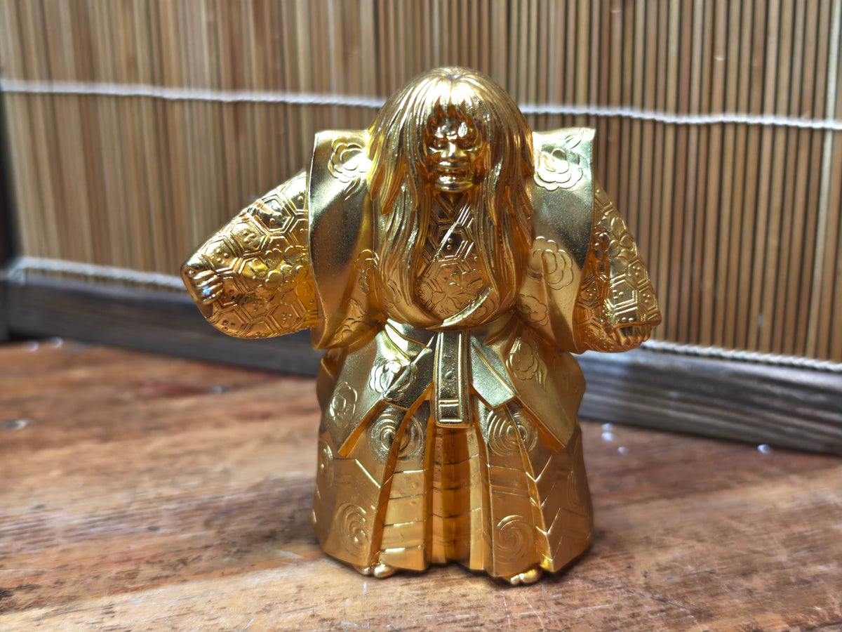 Vintage Japanese Kabuki Renjishi Doll 1975 Brass Theater Collectible