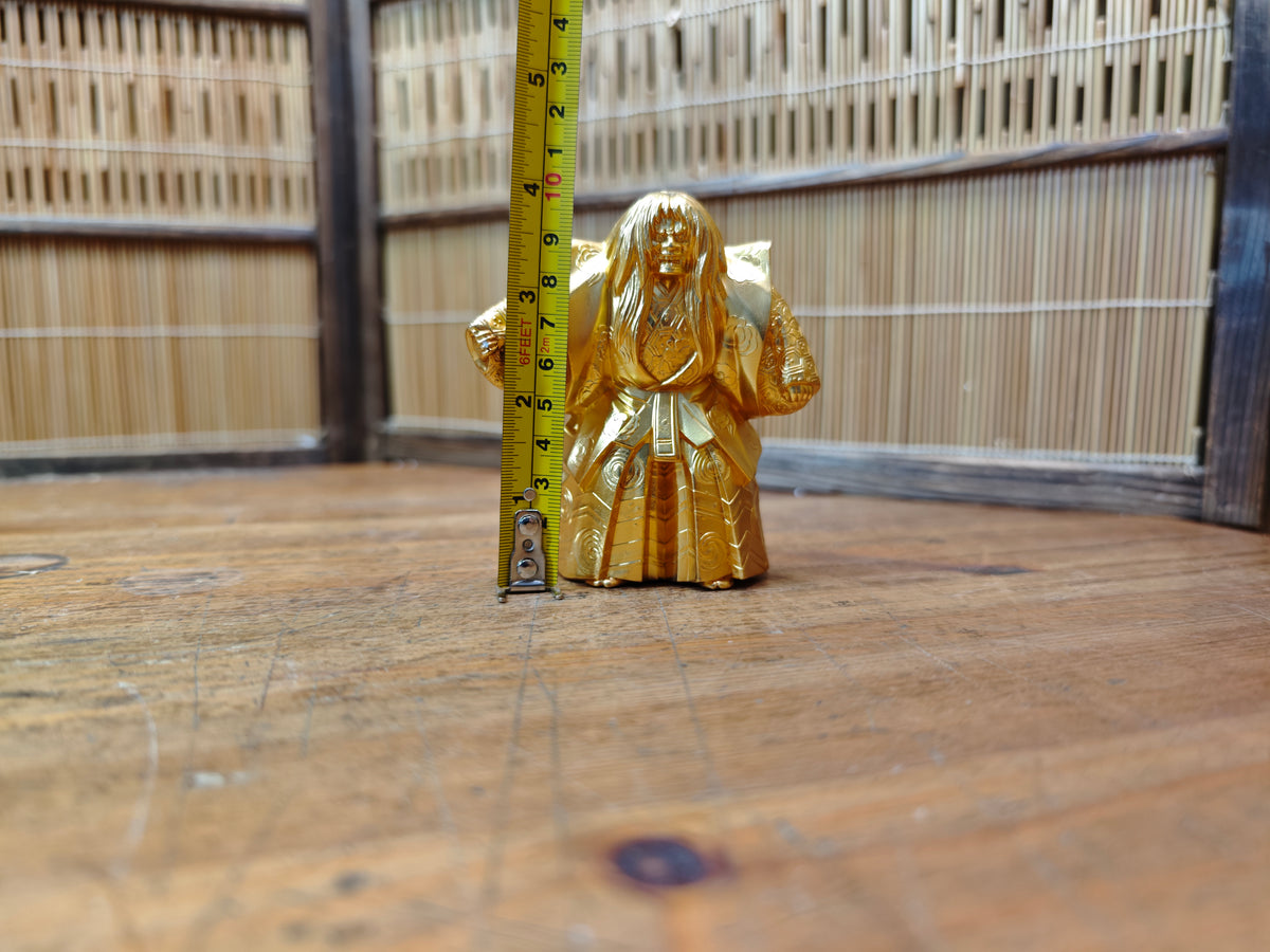 Vintage Japanese Kabuki Renjishi Doll 1975 Brass Theater Collectible