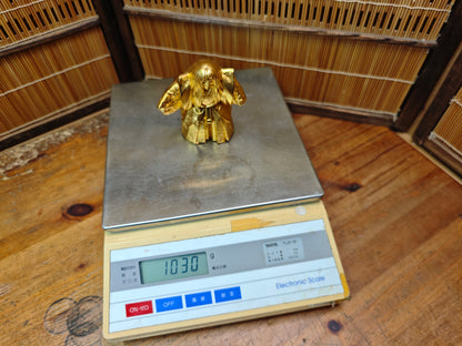 Vintage Japanese Kabuki Renjishi Doll 1975 Brass Theater Collectible