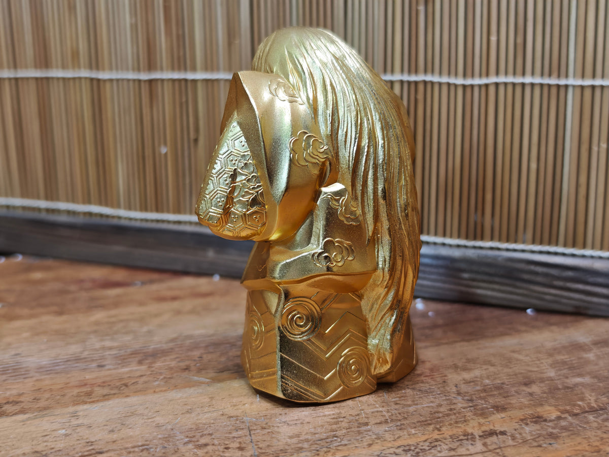 Vintage Japanese Kabuki Renjishi Doll 1975 Brass Theater Collectible
