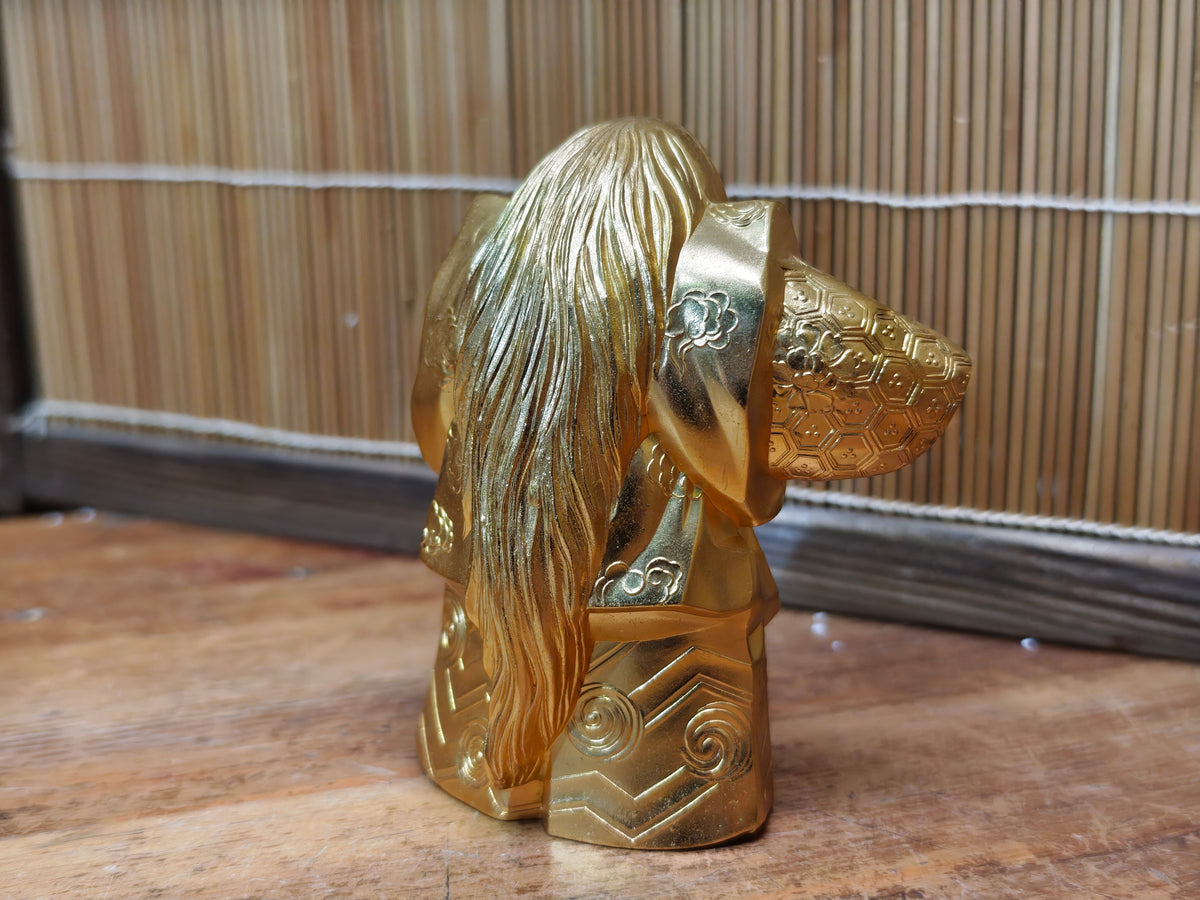 Vintage Japanese Kabuki Renjishi Doll 1975 Brass Theater Collectible