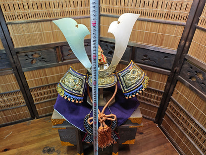 Vintage Japanese Kabuto Samurai Helmet Boys Day Display Auction JP
