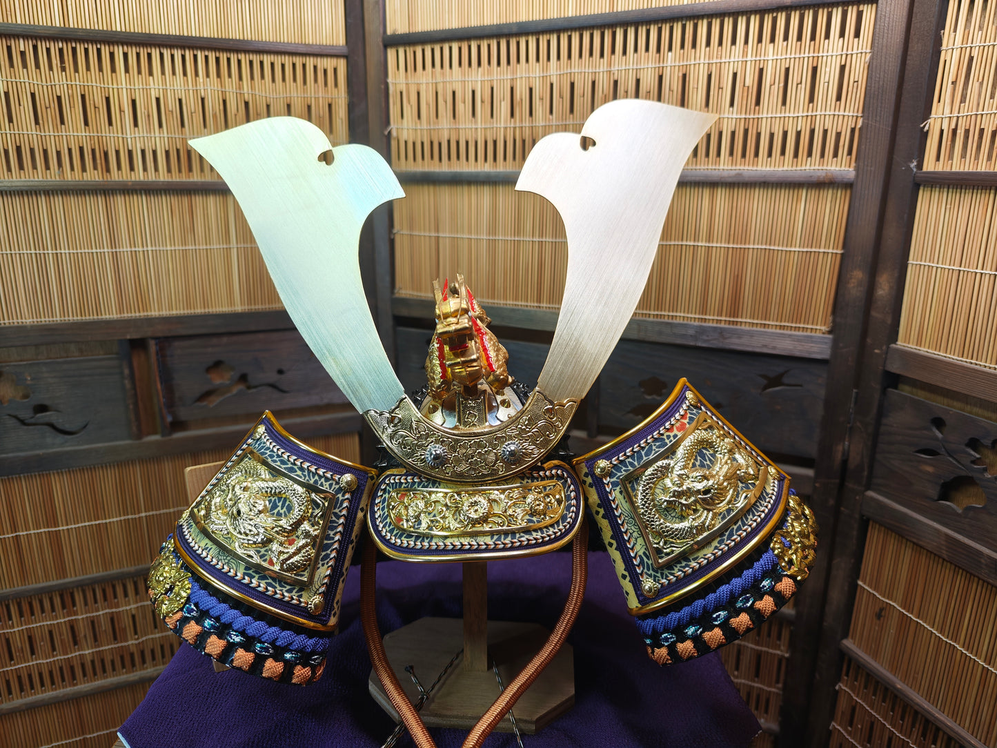 Vintage Japanese Kabuto Samurai Helmet Boys Day Display Auction JP
