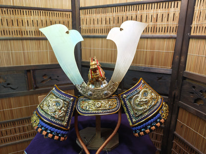 Vintage Japanese Kabuto Samurai Helmet Boys Day Display Auction JP