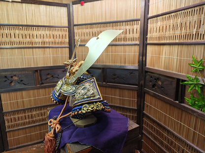 Vintage Japanese Kabuto Samurai Helmet Boys Day Display Auction JP