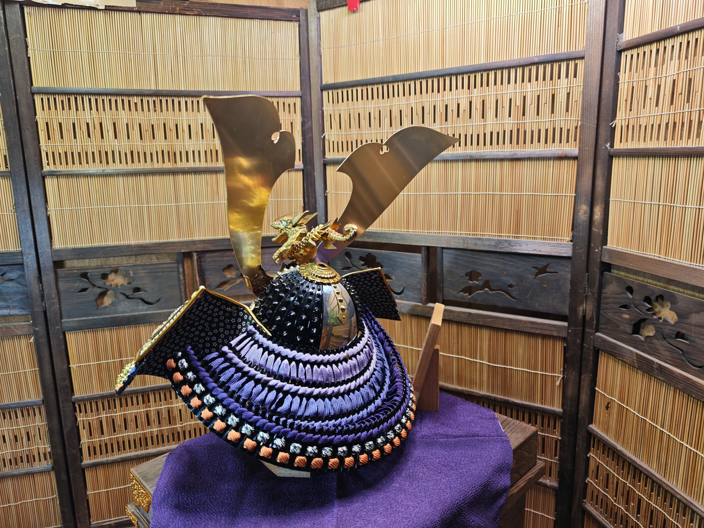 Vintage Japanese Kabuto Samurai Helmet Boys Day Display Auction JP