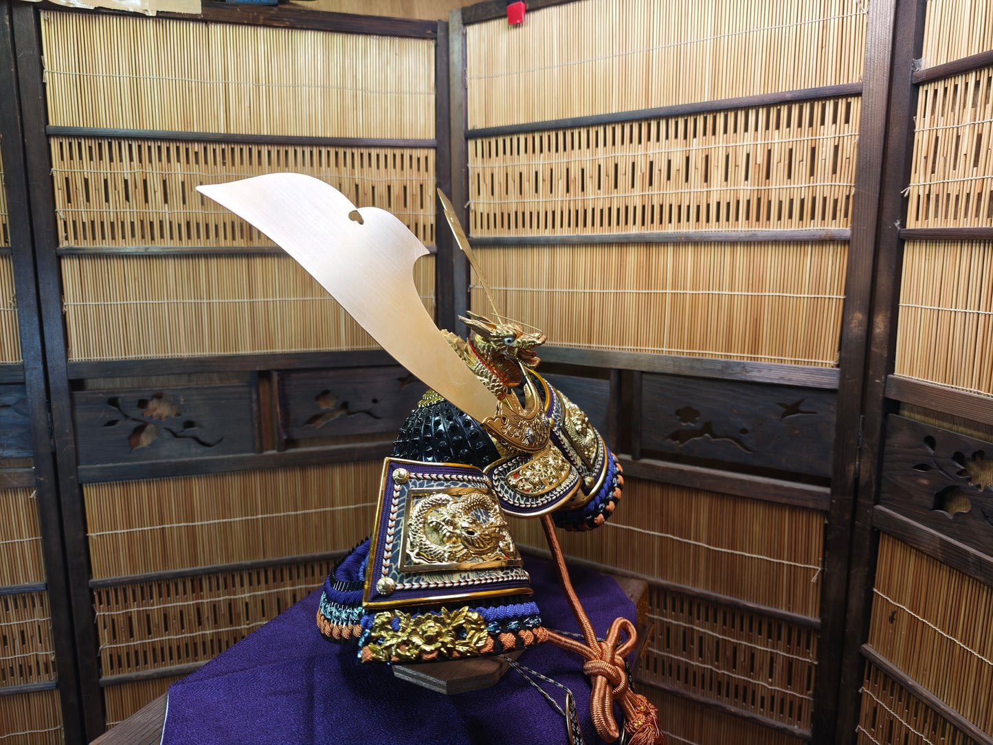 Vintage Japanese Kabuto Samurai Helmet Boys Day Display Auction JP