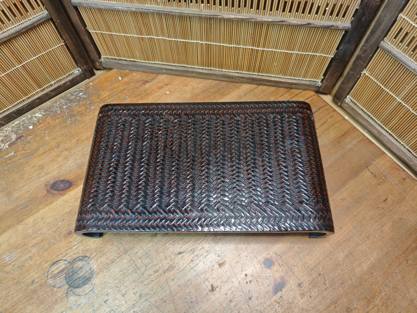 Vintage Japanese Kadai Bonsai Table 1950s Wood Lacquer Stand Rare Art