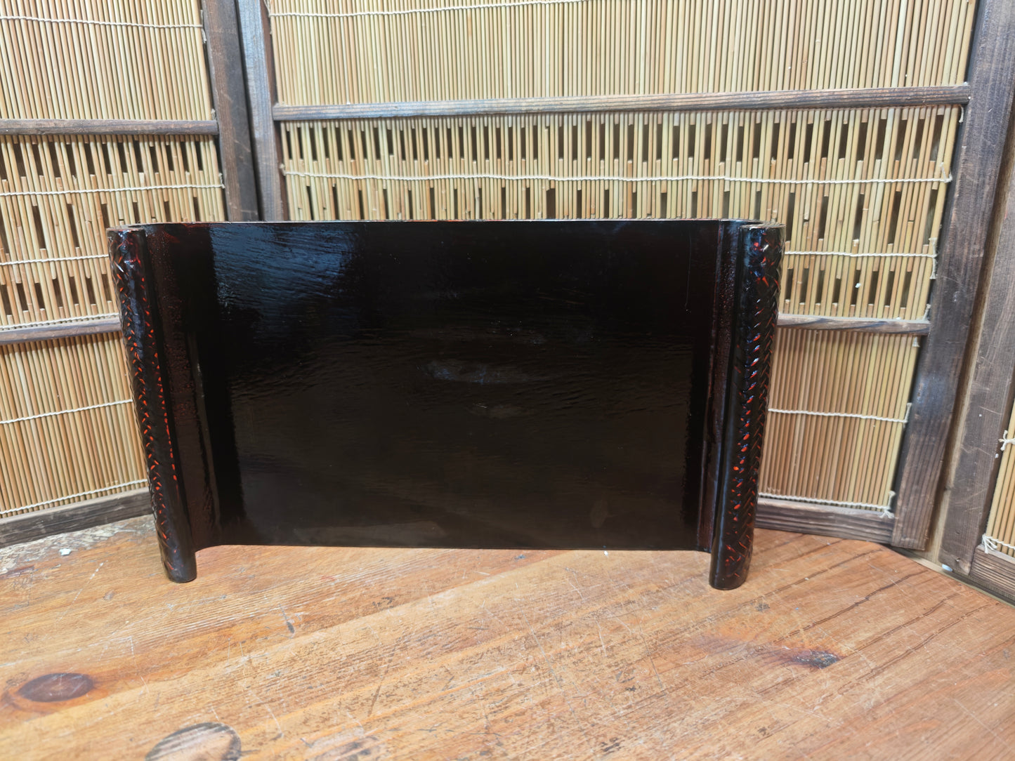 Vintage Japanese Kadai Bonsai Table 1950s Wood Lacquer Stand Rare Art