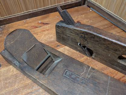 Vintage Japanese Kanna Plane Set Carpenter Hand Tools Wood & Steel