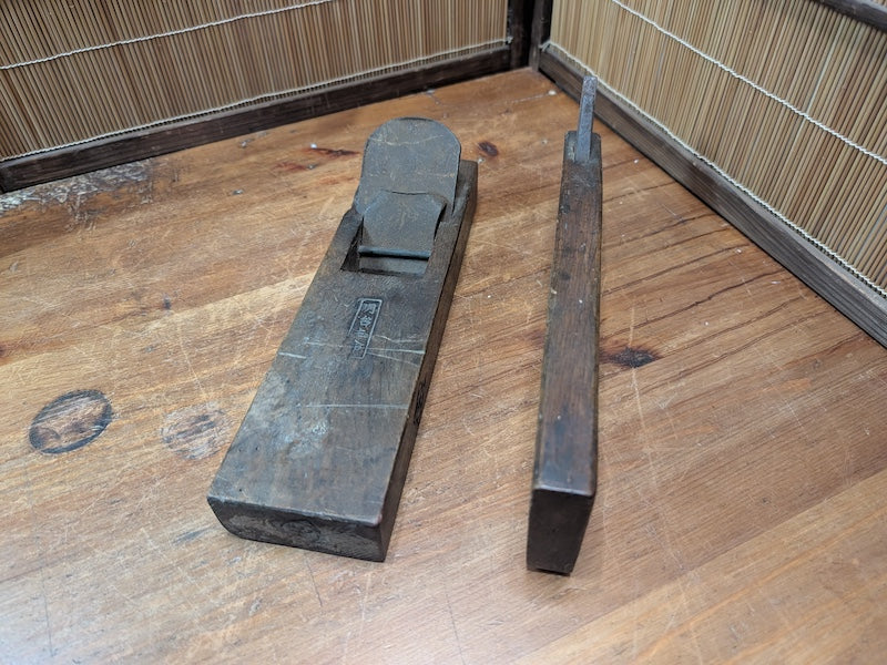 Vintage Japanese Kanna Plane Set Carpenter Hand Tools Wood & Steel