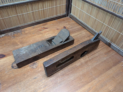 Vintage Japanese Kanna Plane Set Carpenter Hand Tools Wood & Steel