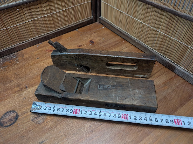 Vintage Japanese Kanna Plane Set Carpenter Hand Tools Wood & Steel