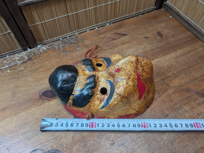 Vintage Japanese Karasu Tengu Mask 1970s Papier Mache Yokai Festival Mask