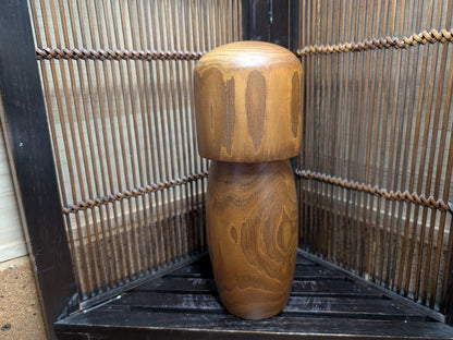 Vintage Japanese Kokeshi Doll Signed Miyajima Large Handmade Wood Girl