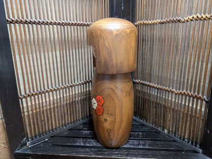 Vintage Japanese Kokeshi Doll Signed Miyajima Large Handmade Wood Girl