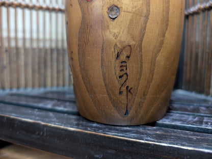 Vintage Japanese Kokeshi Doll Signed Miyajima Large Handmade Wood Girl