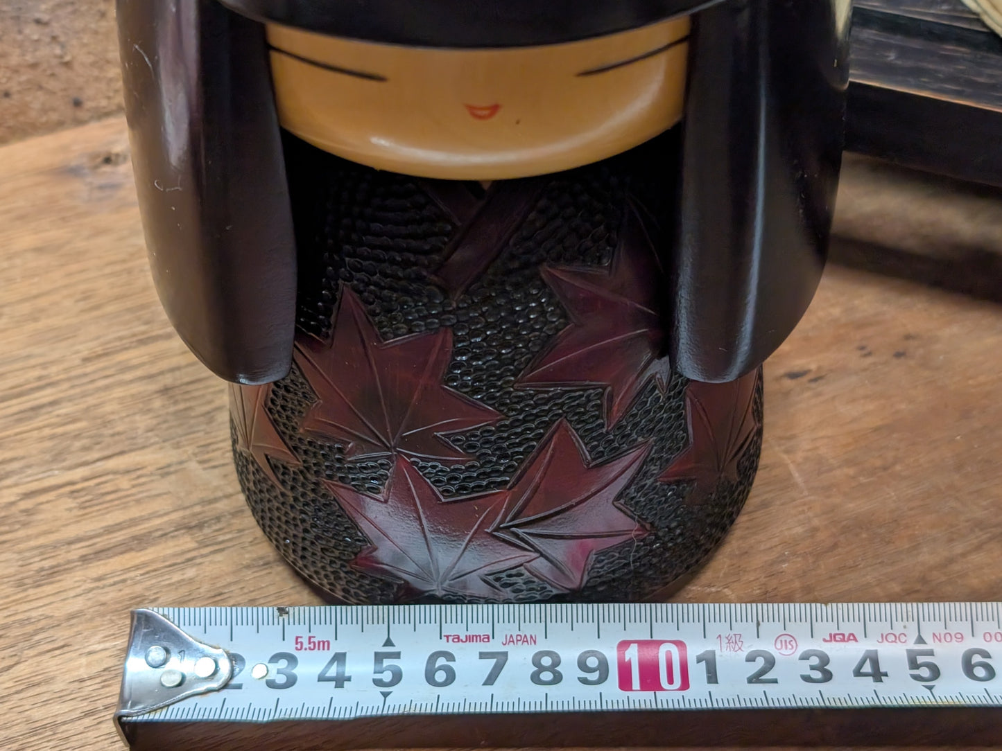 Vintage Japanese Kokeshi Doll Signed Miyajima 1970s Large Folk Art Japan