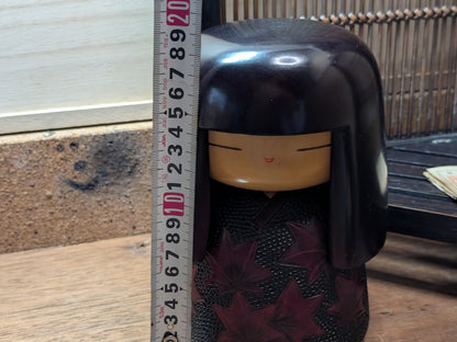 Vintage Japanese Kokeshi Doll Signed Miyajima 1970s Large Folk Art Japan