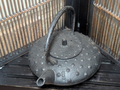 Japanese Nambu Cast Iron Teapot Handmade Tetsubin Vintage Unused