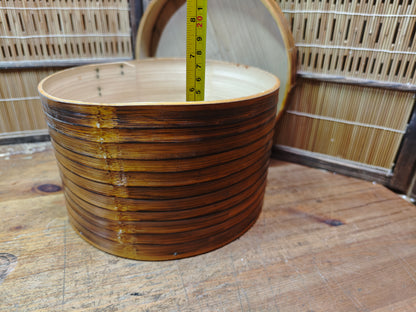 Vintage Japanese Ohitsu Rice Container Bentwood Wooden Rice Tub Lid