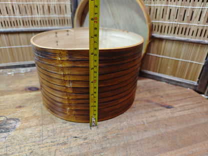 Vintage Japanese Ohitsu Rice Container Bentwood Wooden Rice Tub Lid