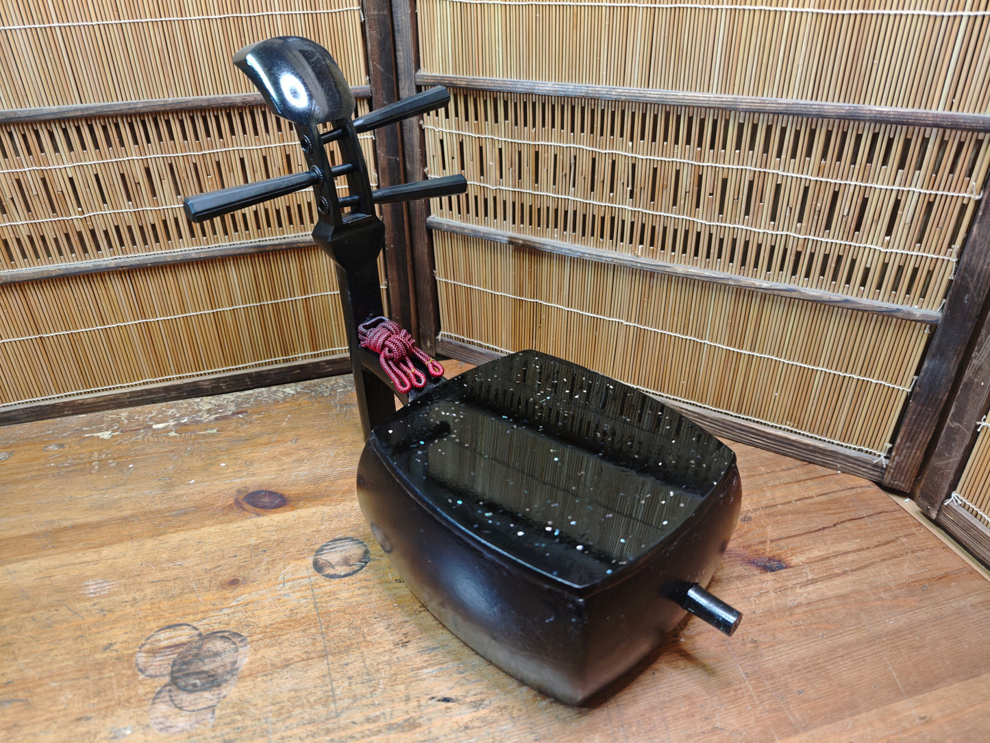 Vintage Japanese Shamisen Bonsai Table Raden Inlay Kadai Display Stand