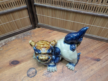 Vintage Japanese Shisa Lion Statue Okinawa Right-Side Japan Auction