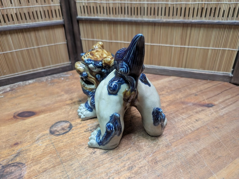 Vintage Japanese Shisa Lion Statue Okinawa Right-Side Japan Auction