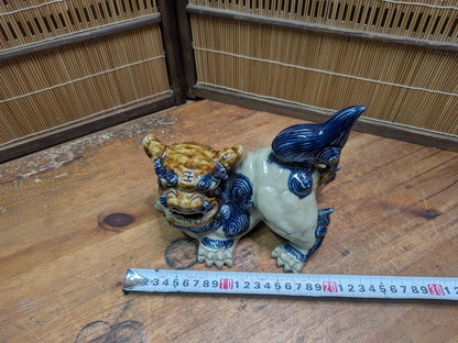 Vintage Japanese Shisa Lion Statue Okinawa Right-Side Japan Auction