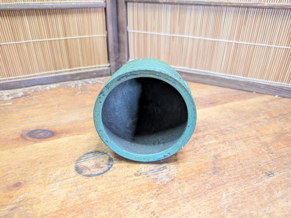 Vintage Japanese Temple Bell Bonshō Dragon Handle Patina Bronze Look Auction Japan