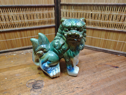 Vintage Okinawan Shisa Female Statue Giant Ceramic Guardian Lion Japan