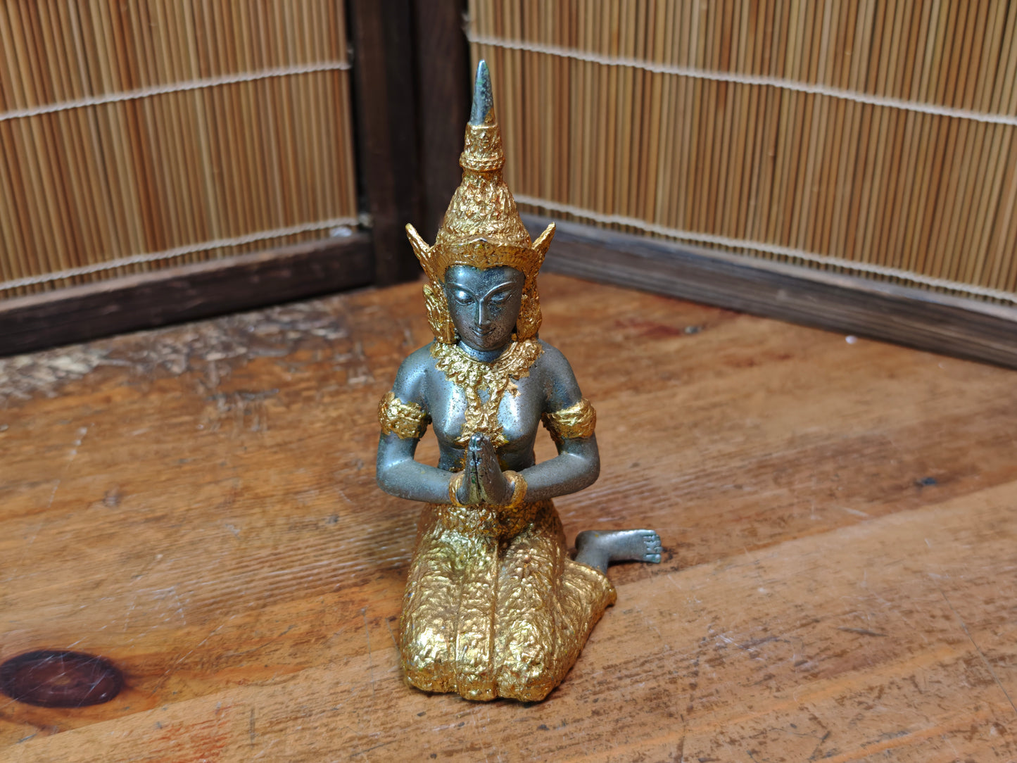 Vintage Thai Brass Teppanom Guardian Angel Statue Temple Japan Auction
