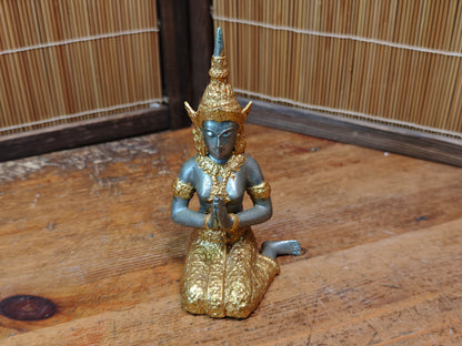 Vintage Thai Brass Teppanom Guardian Angel Statue Temple Japan Auction
