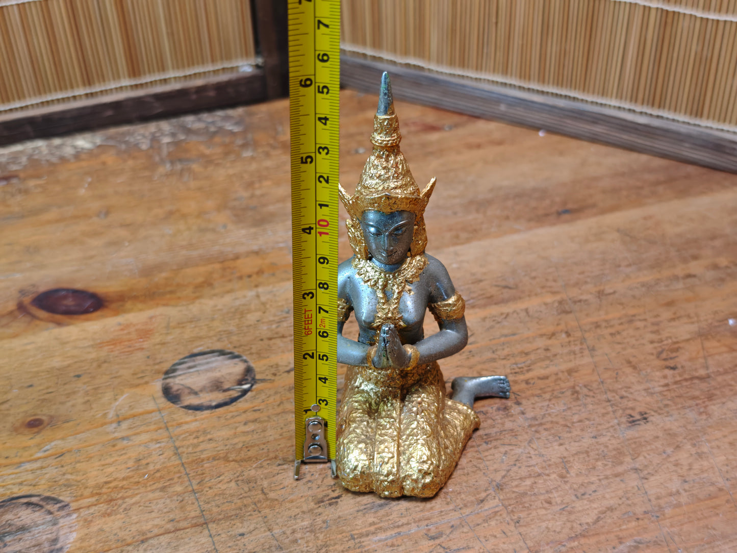 Vintage Thai Brass Teppanom Guardian Angel Statue Temple Japan Auction