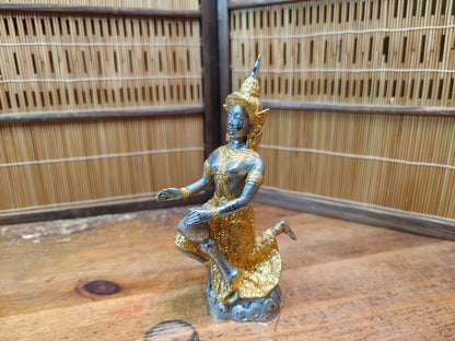 Vintage Thai Brass Teppanom Guardian Angel Statue Temple Auction JP