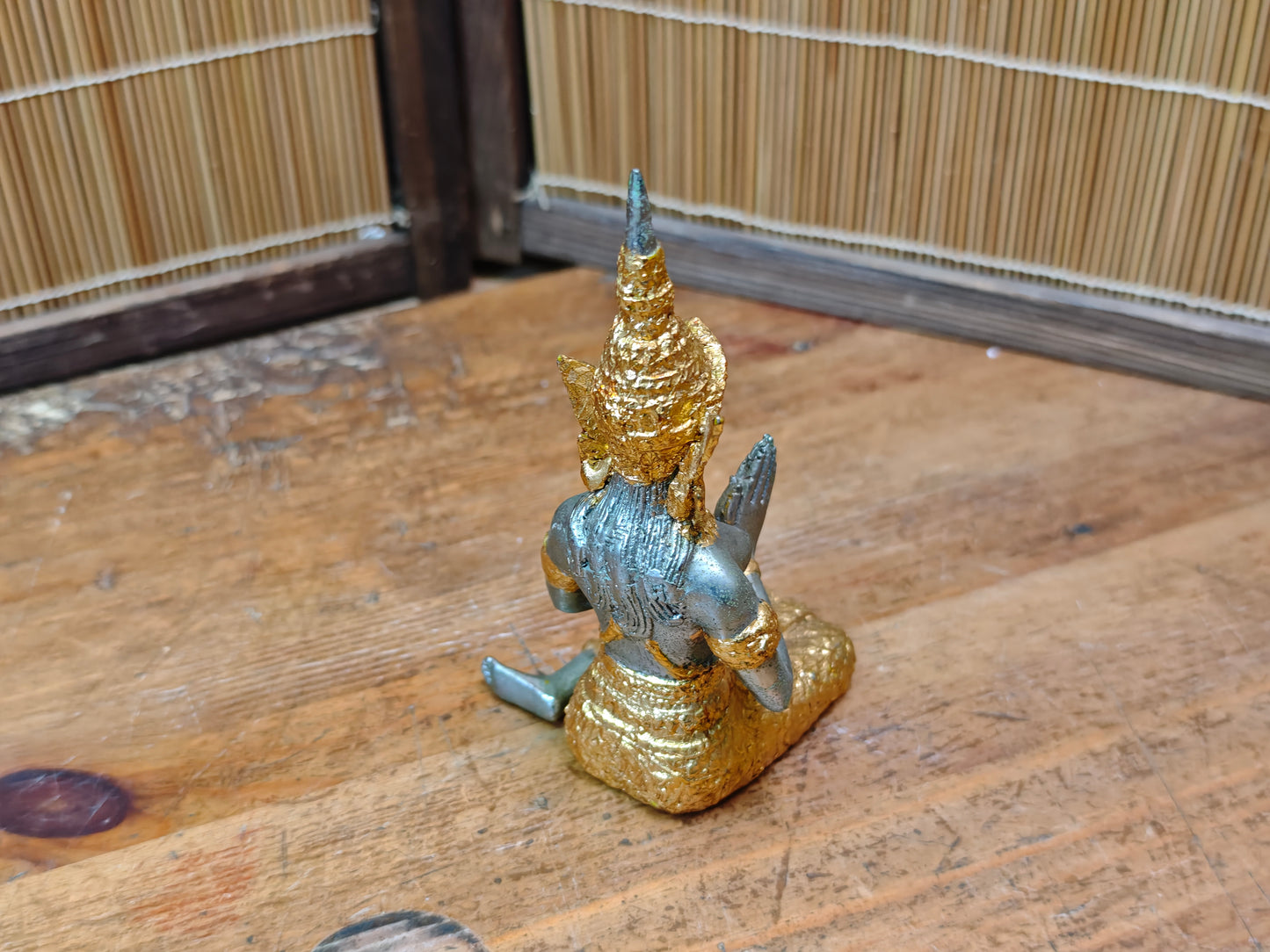 Vintage Thai Brass Teppanom Guardian Angel Statue Temple Japan Auction