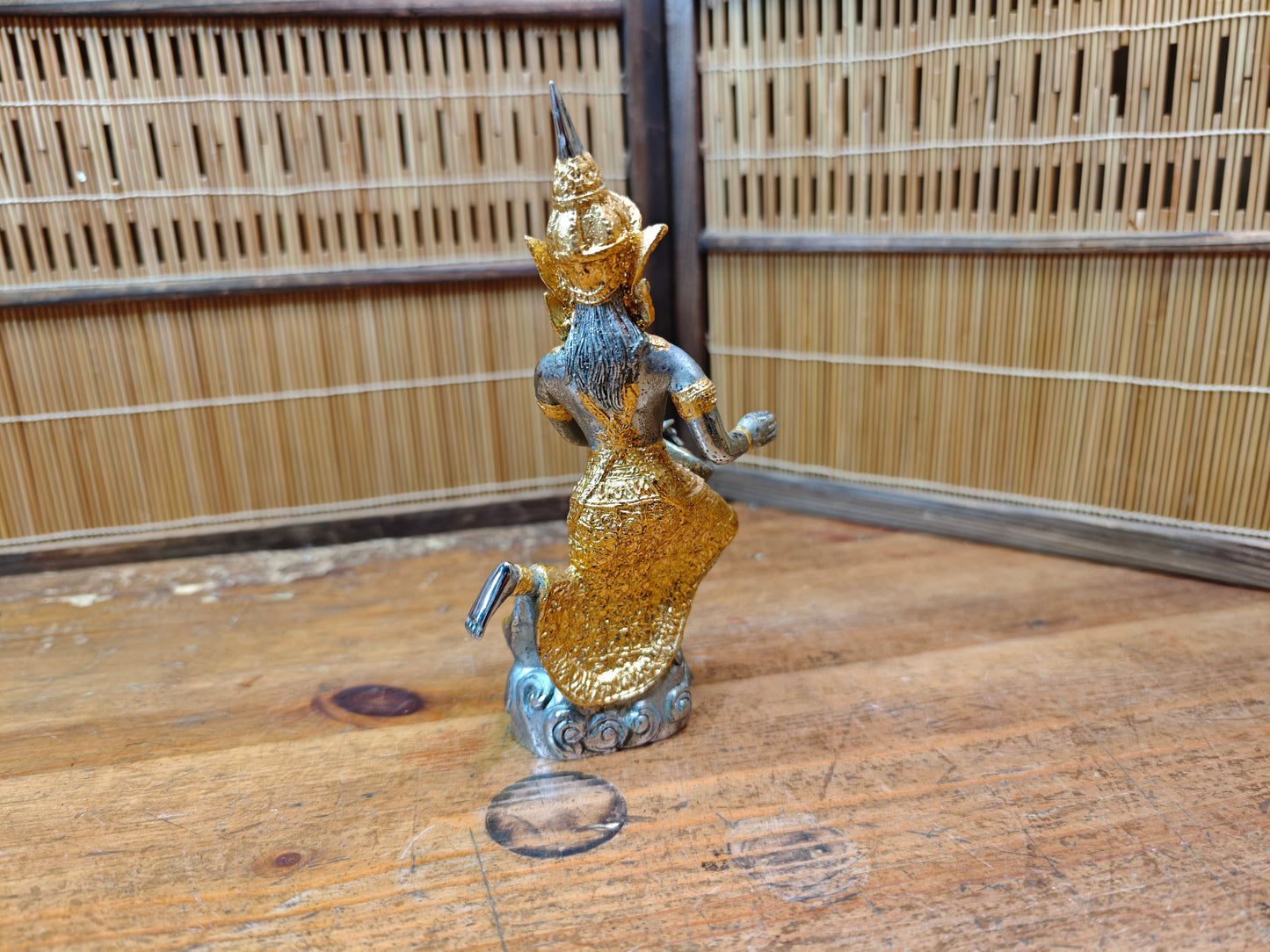 Vintage Thai Brass Teppanom Guardian Angel Statue Temple Auction JP