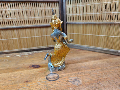 Vintage Thai Brass Teppanom Guardian Angel Statue Temple Auction JP