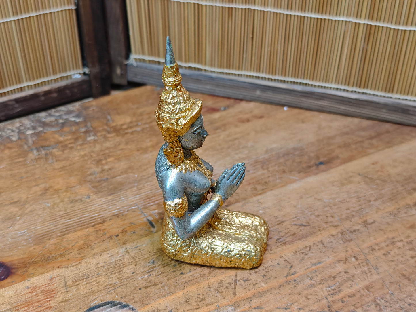 Vintage Thai Brass Teppanom Guardian Angel Statue Temple Japan Auction
