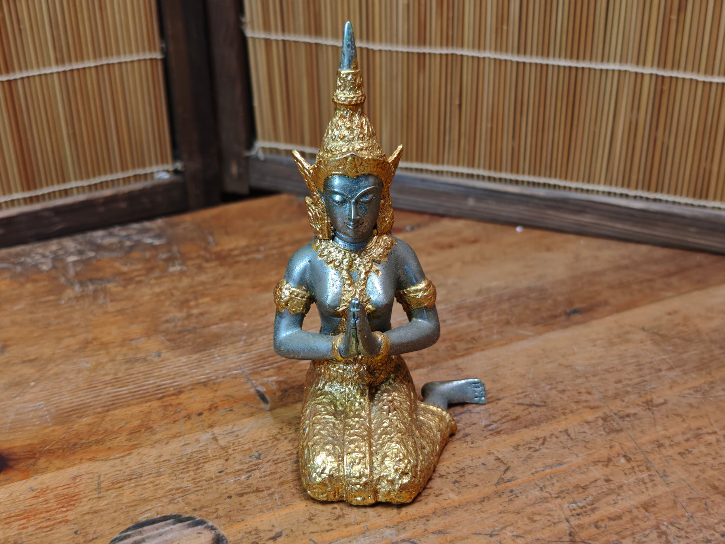 Vintage Thai Brass Teppanom Guardian Angel Statue Temple Japan Auction